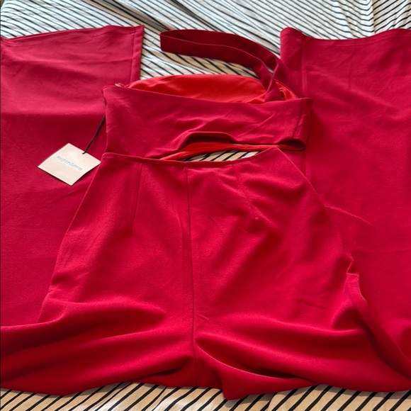 Revolve Emilie Cut Out Jumpsuit in Red - Picture 4 of 6